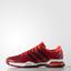 Adidas Mens Barricade Team 4 Tennis Shoes - Power Red/Black - thumbnail image 1