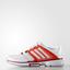Adidas Womens Barricade Team 4 Tennis Shoes - White/Solar Red - thumbnail image 1