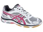 Asics Womens GEL-Beyond Squash/Badminton Indoor Shoes - White/Pink/Silver - thumbnail image 1