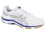 Asics Womens GEL-Beyond Indoor Court Shoes - White/Lightning/Purple - thumbnail image 1
