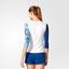 Adidas Womens Essex Long Sleeve Top - White/Mystery Blue - thumbnail image 5