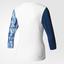 Adidas Womens Essex Long Sleeve Top - White/Mystery Blue - thumbnail image 2