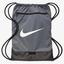 Nike Brasilia Gym Sack - Grey/White - thumbnail image 1