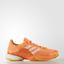 Adidas Mens Barricade Boost Tennis Shoes - Glow Orange/White - thumbnail image 1