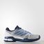 Adidas Mens Barricade Club (2017) Tennis Shoes - White/Tech Blue - thumbnail image 1