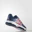 Adidas Kids Barricade Club Tennis Shoes - Tech Steel Blue/Flash Red - thumbnail image 6