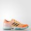 Adidas Womens Adizero Ubersonic 2.0 Tennis Shoes - Glow Orange/Silver - thumbnail image 1