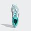 Adidas Kids Barricade Club Tennis Shoes - Aqua/White/Silver - thumbnail image 6