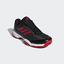 Adidas Kids Barricade Club Tennis Shoes - Black/White/Red - thumbnail image 4