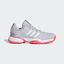 Adidas Kids Barricade 2018 Tennis Shoes - Silver/Pink - thumbnail image 1