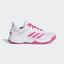 Adidas Kids Adizero Club Tennis Shoes - White/Pink - thumbnail image 1