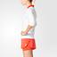 Adidas Womens SMC Barricade Long Sleeve Top - White/Poppy Red - thumbnail image 2