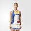 Adidas Womens New York Colourblock Tank Top - Chalk White/Multi-Colour - thumbnail image 1