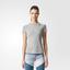 Adidas Womens Prime Mix Training Tee - Solid Grey - thumbnail image 1