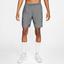Nike Mens Dri-FIT 9 Inch Brief Tennis Shorts - Grey/White - thumbnail image 1