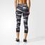 Adidas Womens Techfit 3/4 Tights - Grey Print - thumbnail image 5
