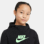 Nike Girls Pullover Hoodie - Black/Teal Tint - thumbnail image 3