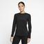 Nike Womens Warm Long Sleeve Top - Black/Clear - thumbnail image 1