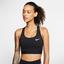 Nike Womens Swoosh Medium Sports Bra - Black - thumbnail image 1