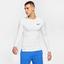 Nike Mens Pro Long Sleeve Top - White - thumbnail image 1