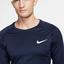 Nike Mens Pro Long Sleeve Top - Navy Blue - thumbnail image 3