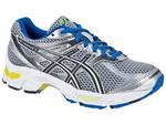 Asics Kids Gel Cumulus 14 GS Running Shoes - Platinum/Black/Yellow - thumbnail image 1