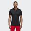 Adidas Mens Barricade Engineered Polo Shirt - Black - thumbnail image 1
