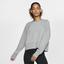 Nike Womens Dri-FIT Training Crew - Carbon Heather/Black - thumbnail image 1