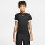 Nike Boys Dri-FIT Short Sleeved Top - Black/White - thumbnail image 1