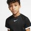 Nike Boys Dri-FIT Short Sleeved Top - Black/White - thumbnail image 3