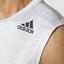 Adidas Mens FreeLift Gradient Sleeveless Tee - White/Grey - thumbnail image 3