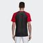 Adidas Mens 3-Stripes Club Tee - Scarlet Red/Black - thumbnail image 6