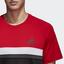 Adidas Mens 3-Stripes Club Tee - Scarlet Red/Black - thumbnail image 7