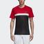 Adidas Mens 3-Stripes Club Tee - Scarlet Red/Black - thumbnail image 5