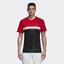Adidas Mens 3-Stripes Club Tee - Scarlet Red/Black - thumbnail image 3