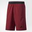 Adidas Mens D2M Shorts - Burgundy - thumbnail image 1