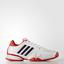 Adidas Mens Novak Pro Barricade Tennis Shoes - White/Red - thumbnail image 1