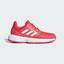Adidas Kids CourtJam Tennis Shoes - Shock Red/Cloud White/Matte Silver - thumbnail image 1