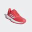 Adidas Kids CourtJam Tennis Shoes - Shock Red/Cloud White/Matte Silver