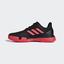 Adidas Mens CourtJam Bounce Tennis Shoes - Core Black/Shock Red - thumbnail image 6
