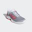 Adidas Womens Adizero Club Shoes Tennis Shoes - Grey/Shock Red/Light Granite - thumbnail image 5