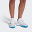 Adidas Womens GameCourt Tennis Shoes - White/Shock Cyan/Matte Silver - thumbnail image 2