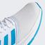 Adidas Womens GameCourt Tennis Shoes - White/Shock Cyan/Matte Silver - thumbnail image 8
