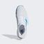 Adidas Womens GameCourt Tennis Shoes - White/Shock Cyan/Matte Silver