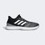 Adidas Mens Adizero Ubersonic 3.0 Clay Tennis Shoes - Black/White - thumbnail image 1