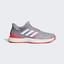 Adidas Mens Adizero Ubersonic 3 Tennis Shoes - Light Granite/White/Shock Red - thumbnail image 1