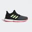 Adidas Kids SoleCourt XJ Tennis Shoes - Black/Red - thumbnail image 1