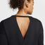 Nike Womens Yoga Long Sleeved Top - Black/Dark Smoke - thumbnail image 4