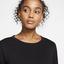 Nike Womens Yoga Long Sleeved Top - Black/Dark Smoke - thumbnail image 3