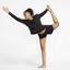 Nike Womens Yoga Long Sleeved Top - Black/Dark Smoke - thumbnail image 6